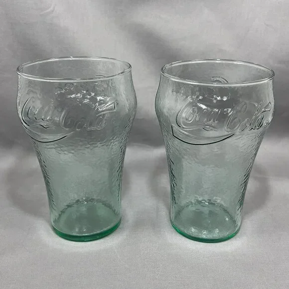 Indiana Glass Classic Coca Cola Coke Oversized Drinkware Glasses Green - Picture 12 of 16